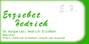 erzsebet hedrich business card