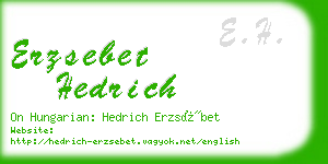 erzsebet hedrich business card